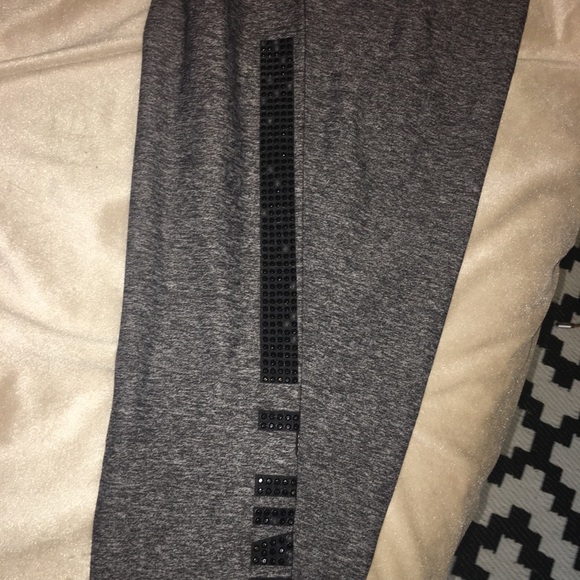 Grey marled PINK yoga leggings - Picture 4 of 6